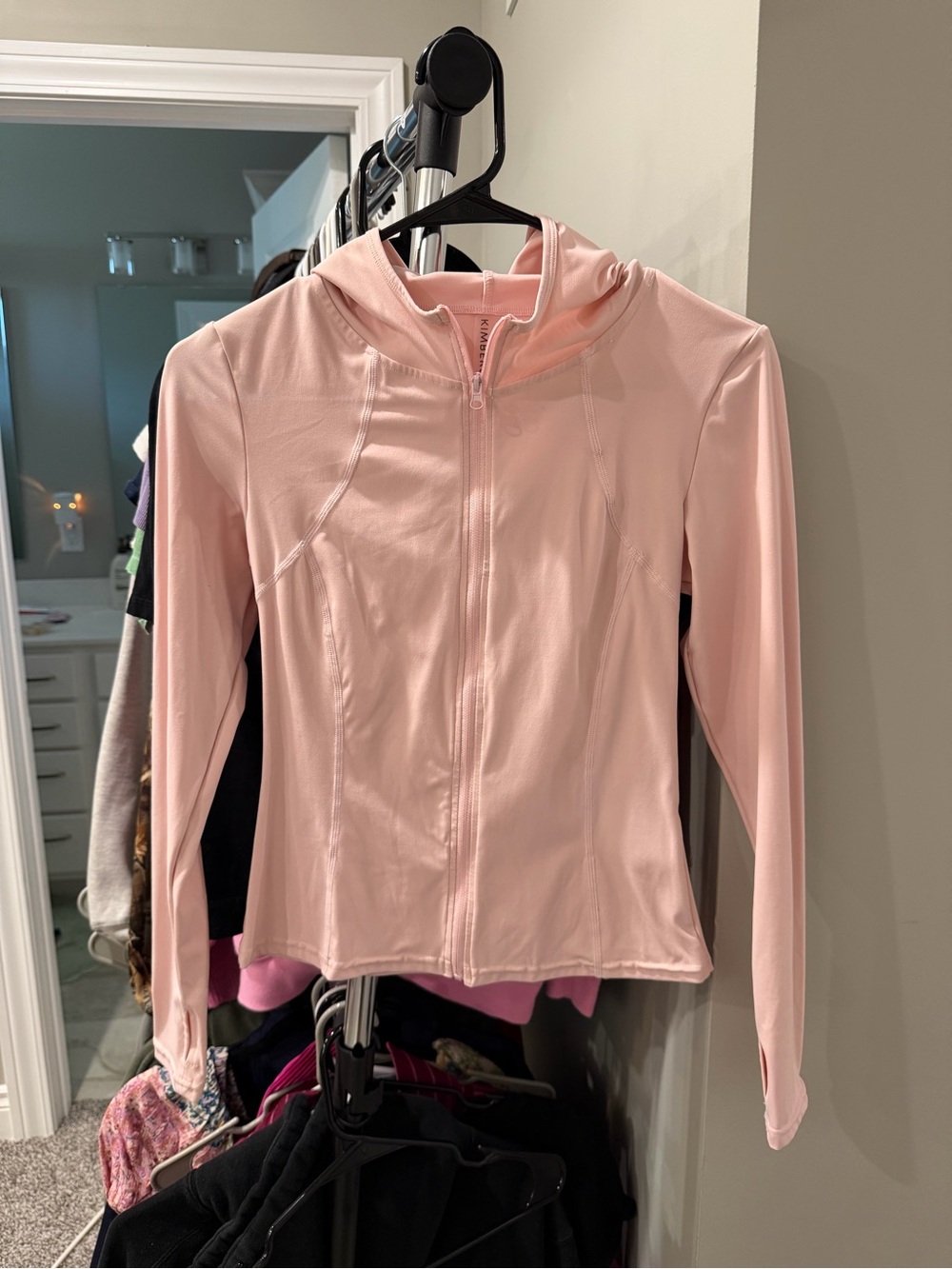 Women’s Blush Pink Lightweight Hooded Utility Jacket